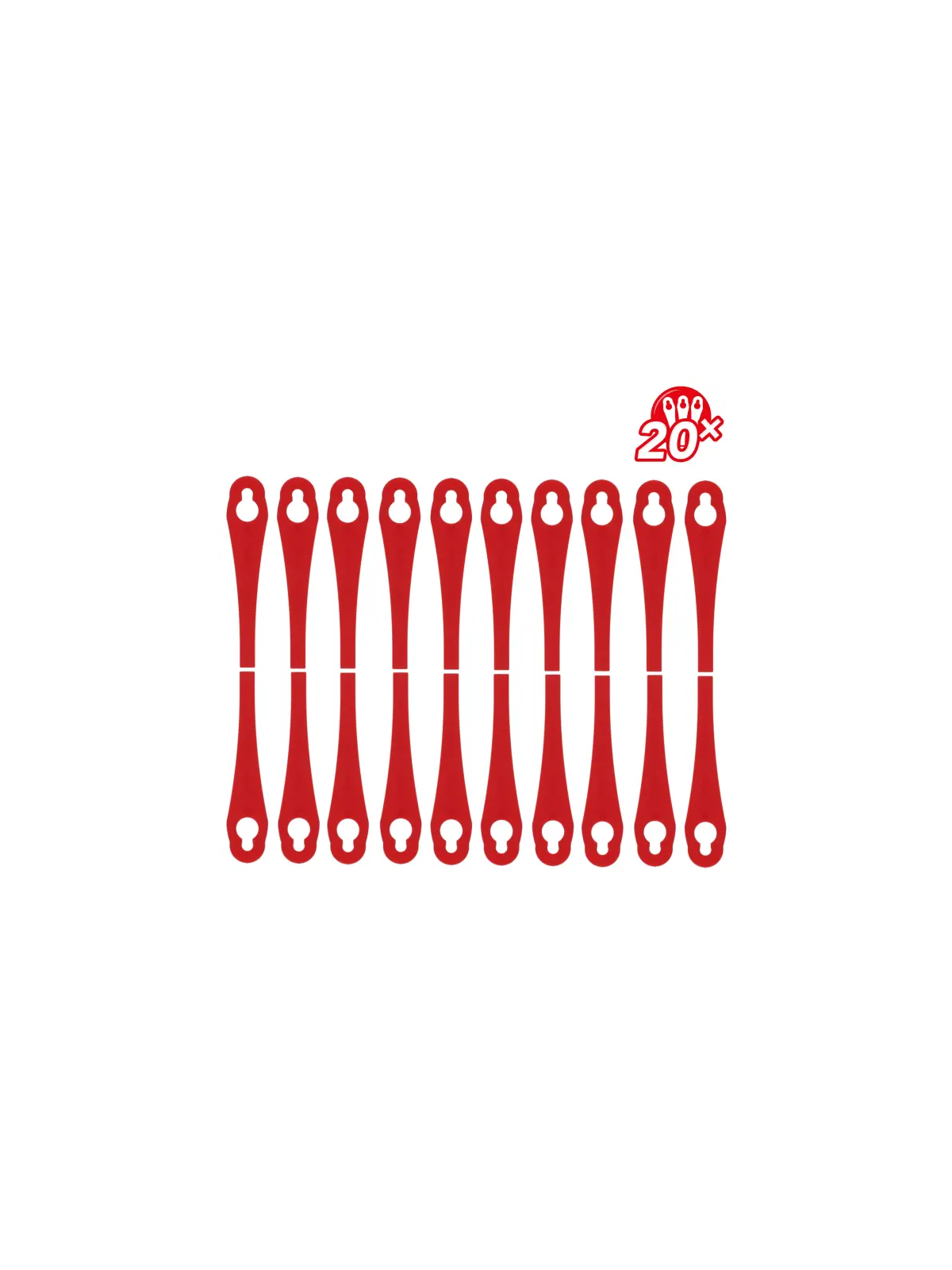 PLAQUETTES X20 POUR COUPE BORDURE GRIZZLY TOOLS CT 2000 - REF: 13604002