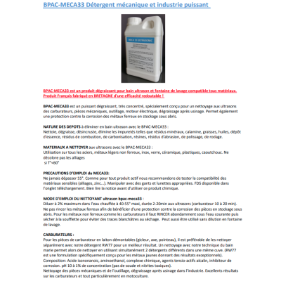 BIDON 1L NETTOYANT POUR MACHINE ULTRASONS - REF: RH-96158