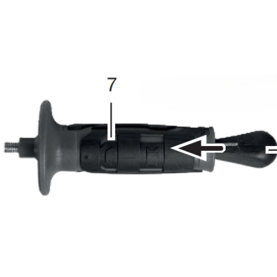 POIGNEE POUR MEULEUSE D'ANGLE SUR BATTERIE PARKSIDE - REF: 91106221